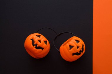 Cadılar Bayramı portakalı kabağı - tepeden bakıldığında düz