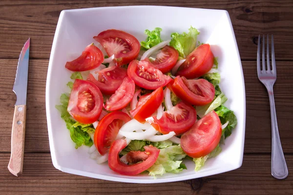 Lettuce Tomato Salad Diet Food Concept — Stock Photo, Image