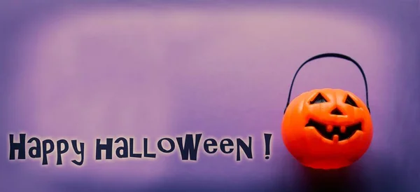 Halloween Karta Dýněmi Blahopřejeme Text — Stock fotografie