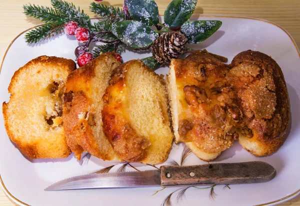 Süßes Oder Weihnachtsdessert Mit Nüssen — Stockfoto