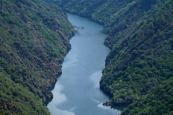 Пейзаж Силканьона Точки Зрения Зрителей Duque Ribeira Sacra Ourense Galicia — стоковое фото