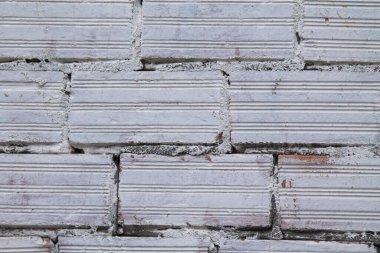 Sokakta beyaz tuğla duvar, arka plan