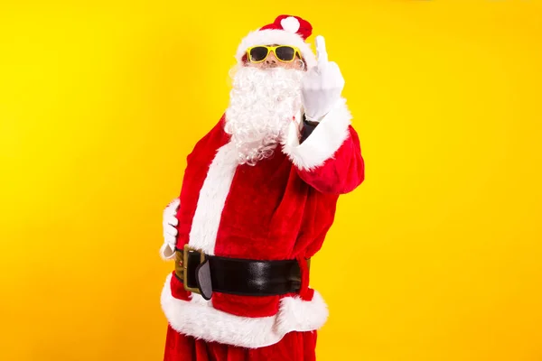 Père Noël Faire Geste Négatif Contre Noël Avec Index — Photo
