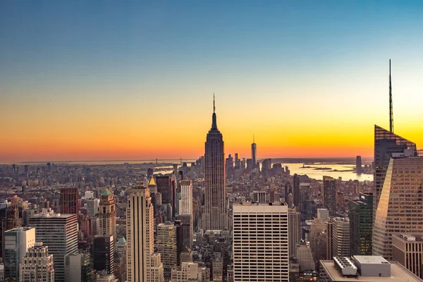Під Час Заходу Сонця Світло Життя Почалося Нью Йорк Сша Ліцензійні Стокові Фото