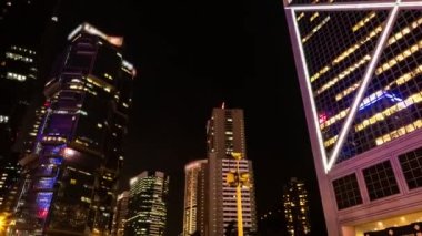 Gece şehir siluetinin görüntüleri