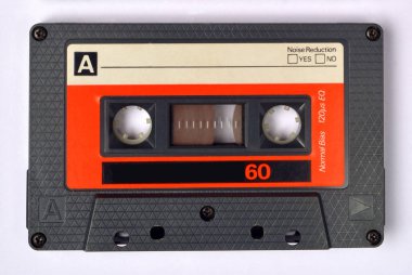 Audiocassette kaset yakın çekim.