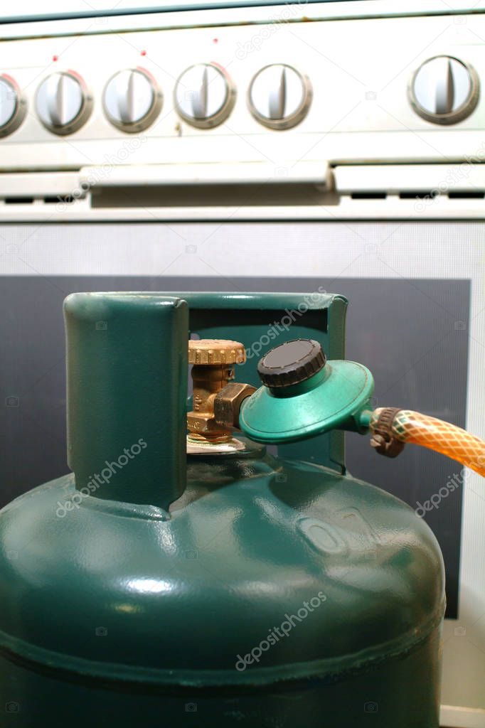 Domestic accident gas cylinder at home.