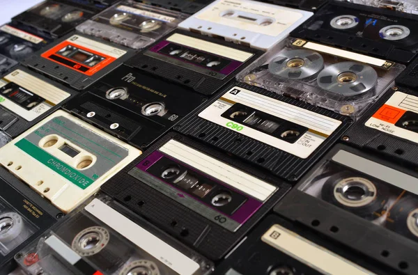 Textura Cintas Audiocassette —  Fotos de Stock