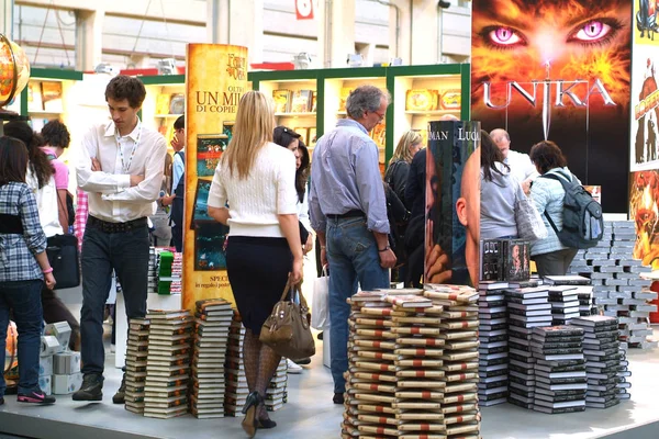 Turin, Piedmont / Italy -05-13-2016 - The annual International Book Fair, Salone del Libro, the largest book fair in Italy . — стоковое фото