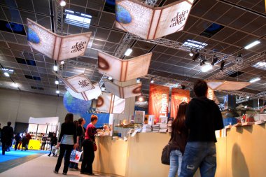 Turin, Piedmont/İtalya-05-13-2016 - yıllık Uluslararası Kitap Fuarı, Salone del Libro, İtalya en büyük Kitap Fuarı.