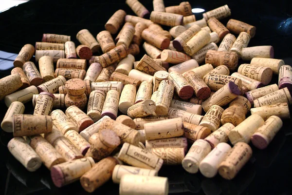 Turin, Piedmont, Italy. -10/26/2009- Fair "Wine show" group of corks. — Stock Photo, Image