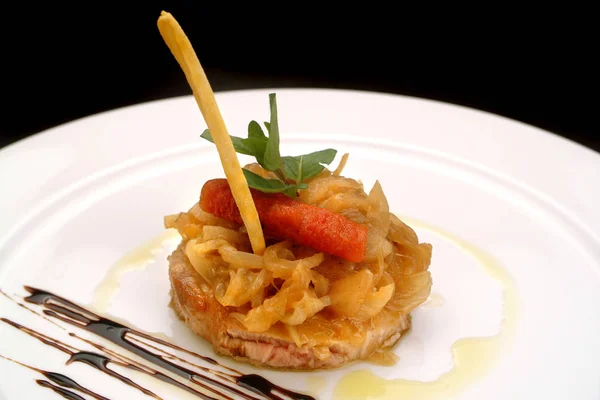 Recetas de comida italiana, Atún en carpiona (marinado en vinagre ) — Foto de Stock
