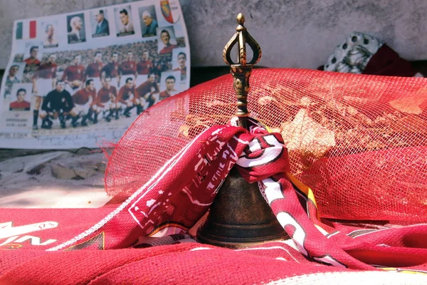 Turín, Piamonte, Italia. El memorial a las víctimas del desastre aéreo en la Basílica de Superga, donde murió todo el equipo de fútbol Torino . — Foto de Stock