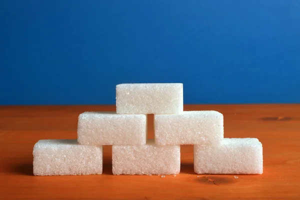 Composition de cubes de sucre en forme de mur de briques . — Photo