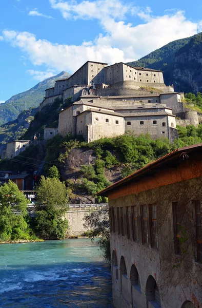 Bardo Vale Aosta Itália 2020 Vista Forte Bardo — Fotografia de Stock