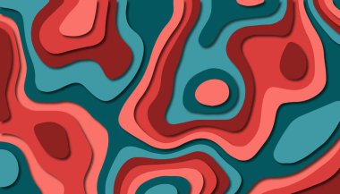 3D soyut kağıt sanat tarzı, iş sunumları, el ilanları, posterler, baskılar, dekorasyon, kartları, broşür kapak için tasarım düzen