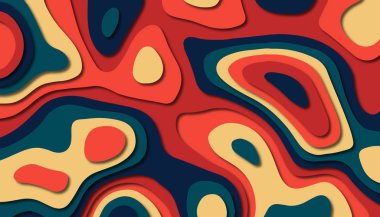 3D soyut kağıt sanat tarzı, iş sunumları, el ilanları, posterler, baskılar, dekorasyon, kartları, broşür kapak için tasarım düzen