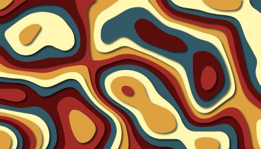 3D soyut kağıt sanat tarzı, iş sunumları, el ilanları, posterler, baskılar, dekorasyon, kartları, broşür kapak için tasarım düzen