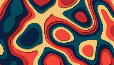 3D soyut kağıt sanat tarzı, iş sunumları, el ilanları, posterler, baskılar, dekorasyon, kartları, broşür kapak için tasarım düzen