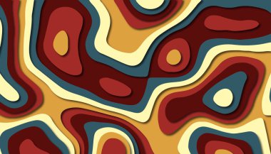 3D soyut kağıt sanat tarzı, iş sunumları, el ilanları, posterler, baskılar, dekorasyon, kartları, broşür kapak için tasarım düzen