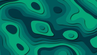 3D soyut kağıt sanat tarzı, iş sunumları, el ilanları, posterler, baskılar, dekorasyon, kartları, broşür kapak için tasarım düzen