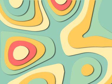 3D soyut kağıt sanat tarzı, iş sunumları, el ilanları, posterler, baskılar, dekorasyon, kartları, broşür kapak için tasarım düzen