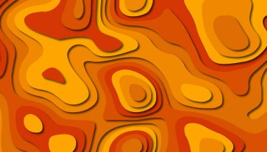 3D soyut kağıt sanat tarzı, iş sunumları, el ilanları, posterler, baskılar, dekorasyon, kartları, broşür kapak için tasarım düzen