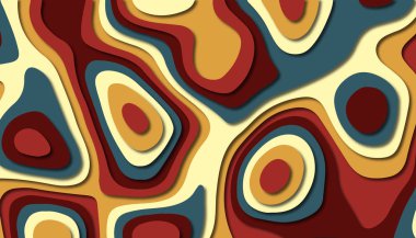 3D soyut kağıt sanat tarzı, iş sunumları, el ilanları, posterler, baskılar, dekorasyon, kartları, broşür kapak için tasarım düzen