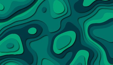 3D soyut kağıt sanat tarzı, iş sunumları, el ilanları, posterler, baskılar, dekorasyon, kartları, broşür kapak için tasarım düzen