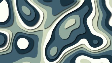 3D soyut kağıt sanat tarzı, iş sunumları, el ilanları, posterler, baskılar, dekorasyon, kartları, broşür kapak için tasarım düzen