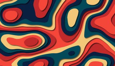 3D soyut kağıt sanat tarzı, iş sunumları, el ilanları, posterler, baskılar, dekorasyon, kartları, broşür kapak için tasarım düzen