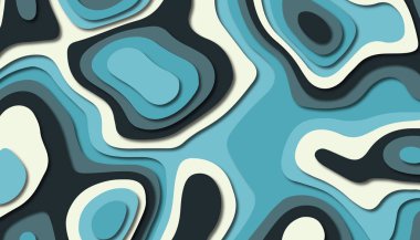 3D soyut kağıt sanat tarzı, iş sunumları, el ilanları, posterler, baskılar, dekorasyon, kartları, broşür kapak için tasarım düzen