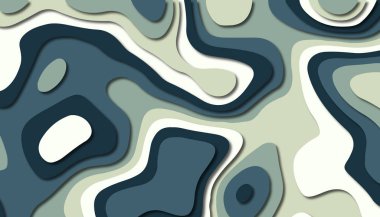 3D soyut kağıt sanat tarzı, iş sunumları, el ilanları, posterler, baskılar, dekorasyon, kartları, broşür kapak için tasarım düzen