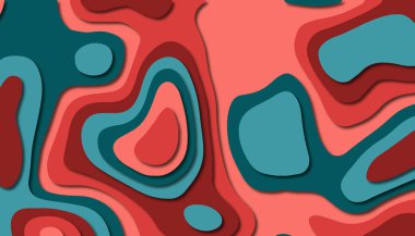 3D soyut kağıt sanat tarzı, iş sunumları, el ilanları, posterler, baskılar, dekorasyon, kartları, broşür kapak için tasarım düzen