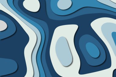 3D soyut kağıt sanat tarzı, iş sunumları, el ilanları, posterler, baskılar, dekorasyon, kartları, broşür kapak için tasarım düzen