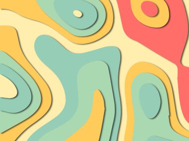 3D soyut kağıt sanat tarzı, iş sunumları, el ilanları, posterler, baskılar, dekorasyon, kartları, broşür kapak için tasarım düzen