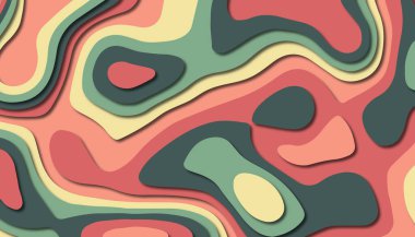 3D soyut kağıt sanat tarzı, iş sunumları, el ilanları, posterler, baskılar, dekorasyon, kartları, broşür kapak için tasarım düzen