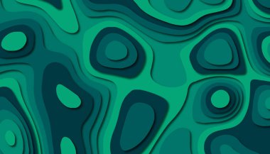 3D soyut kağıt sanat tarzı, iş sunumları, el ilanları, posterler, baskılar, dekorasyon, kartları, broşür kapak için tasarım düzen