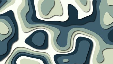 3D soyut kağıt sanat tarzı, iş sunumları, el ilanları, posterler, baskılar, dekorasyon, kartları, broşür kapak için tasarım düzen