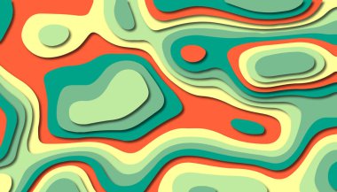 3D soyut kağıt sanat tarzı, iş sunumları, el ilanları, posterler, baskılar, dekorasyon, kartları, broşür kapak için tasarım düzen