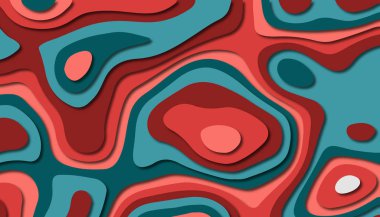 3D soyut kağıt sanat tarzı, iş sunumları, el ilanları, posterler, baskılar, dekorasyon, kartları, broşür kapak için tasarım düzen