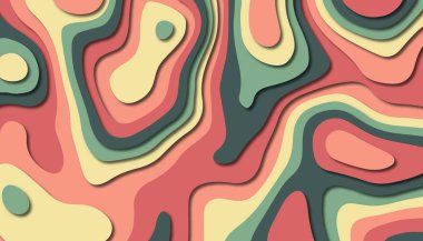 3D soyut kağıt sanat tarzı, iş sunumları, el ilanları, posterler, baskılar, dekorasyon, kartları, broşür kapak için tasarım düzen