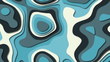 3D soyut kağıt sanat tarzı, iş sunumları, el ilanları, posterler, baskılar, dekorasyon, kartları, broşür kapak için tasarım düzen