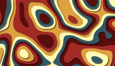 3D soyut kağıt sanat tarzı, iş sunumları, el ilanları, posterler, baskılar, dekorasyon, kartları, broşür kapak için tasarım düzen