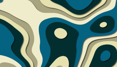 3D soyut kağıt sanat tarzı, iş sunumları, el ilanları, posterler, baskılar, dekorasyon, kartları, broşür kapak için tasarım düzen