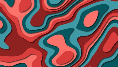 3D soyut kağıt sanat tarzı, iş sunumları, el ilanları, posterler, baskılar, dekorasyon, kartları, broşür kapak için tasarım düzen