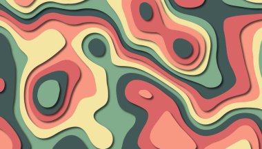 3D soyut kağıt sanat tarzı, iş sunumları, el ilanları, posterler, baskılar, dekorasyon, kartları, broşür kapak için tasarım düzen