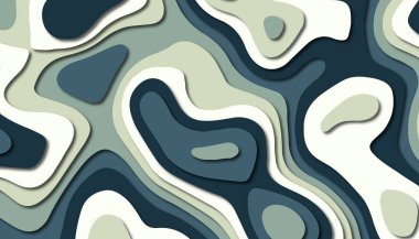 3D soyut kağıt sanat tarzı, iş sunumları, el ilanları, posterler, baskılar, dekorasyon, kartları, broşür kapak için tasarım düzen