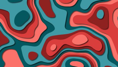 3D soyut kağıt sanat tarzı, iş sunumları, el ilanları, posterler, baskılar, dekorasyon, kartları, broşür kapak için tasarım düzen