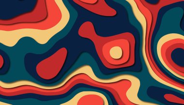 3D soyut kağıt sanat tarzı, iş sunumları, el ilanları, posterler, baskılar, dekorasyon, kartları, broşür kapak için tasarım düzen